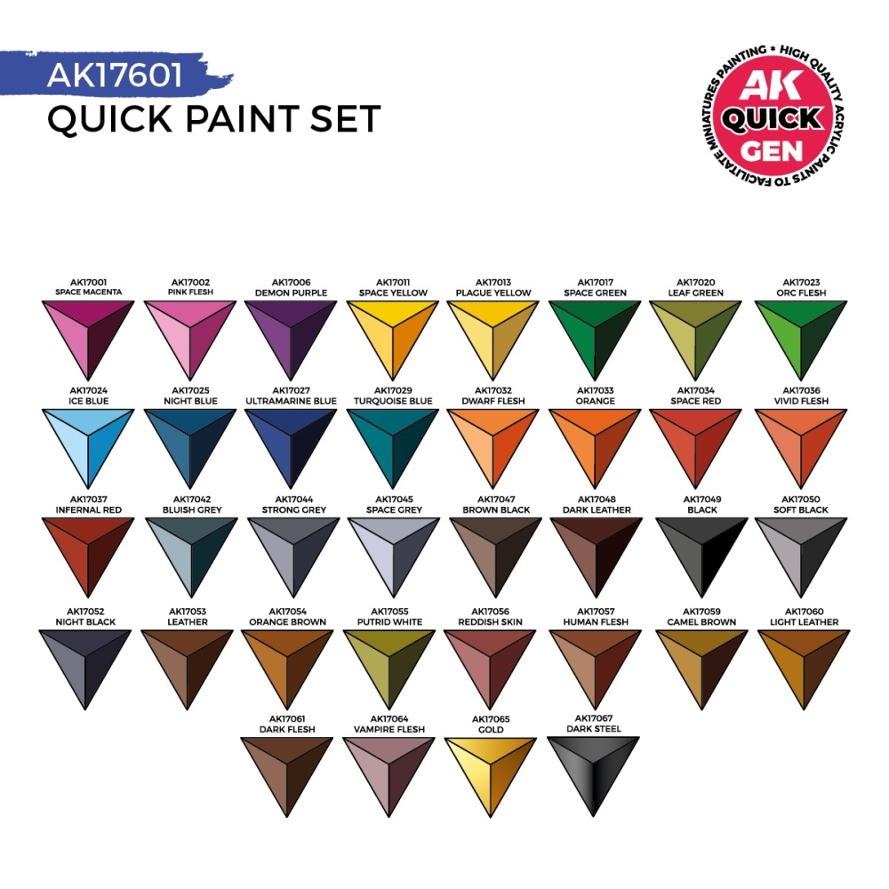 AK17601 - Quick Gen - Paint Set ( 36 COLOR + 2 BRUSH )-細節圖3