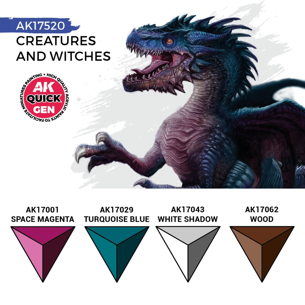 AK17520-Quick Gen-Creatures And Witches 4 Paints-生物和女巫 4色-細節圖3