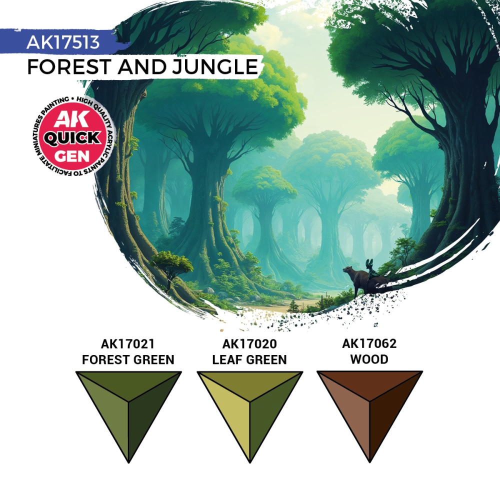 AK17513 - Quick Gen - Forest & Jungle 3 Paints - 森林&叢林 3色-細節圖3