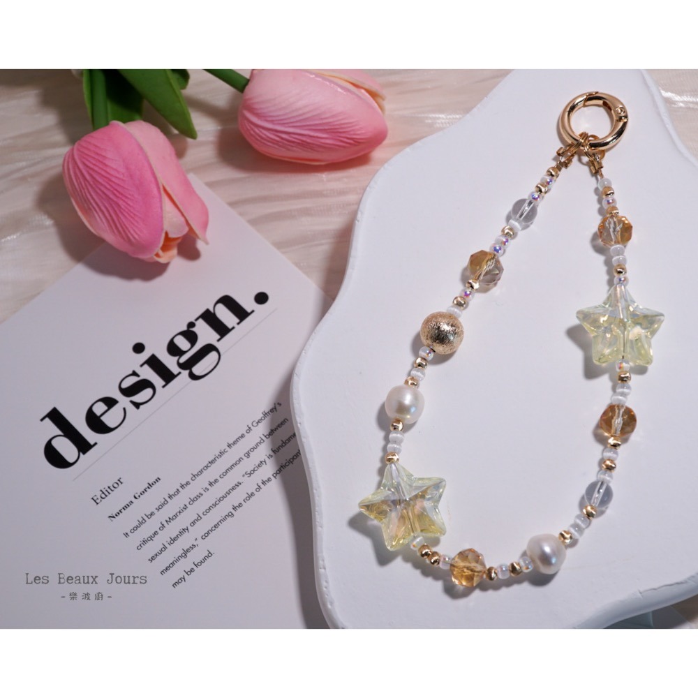 【樂波廚】《曖 系列》手機鍊｜多款造型 × 白水晶 × 天然珍珠｜日式甜美風格-規格圖10