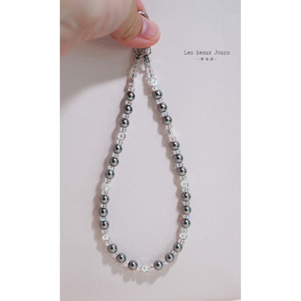 【樂波廚】《花漾珍語》多色可選・小花珍珠手機鍊｜手作設計・掛繩・吊飾-細節圖7