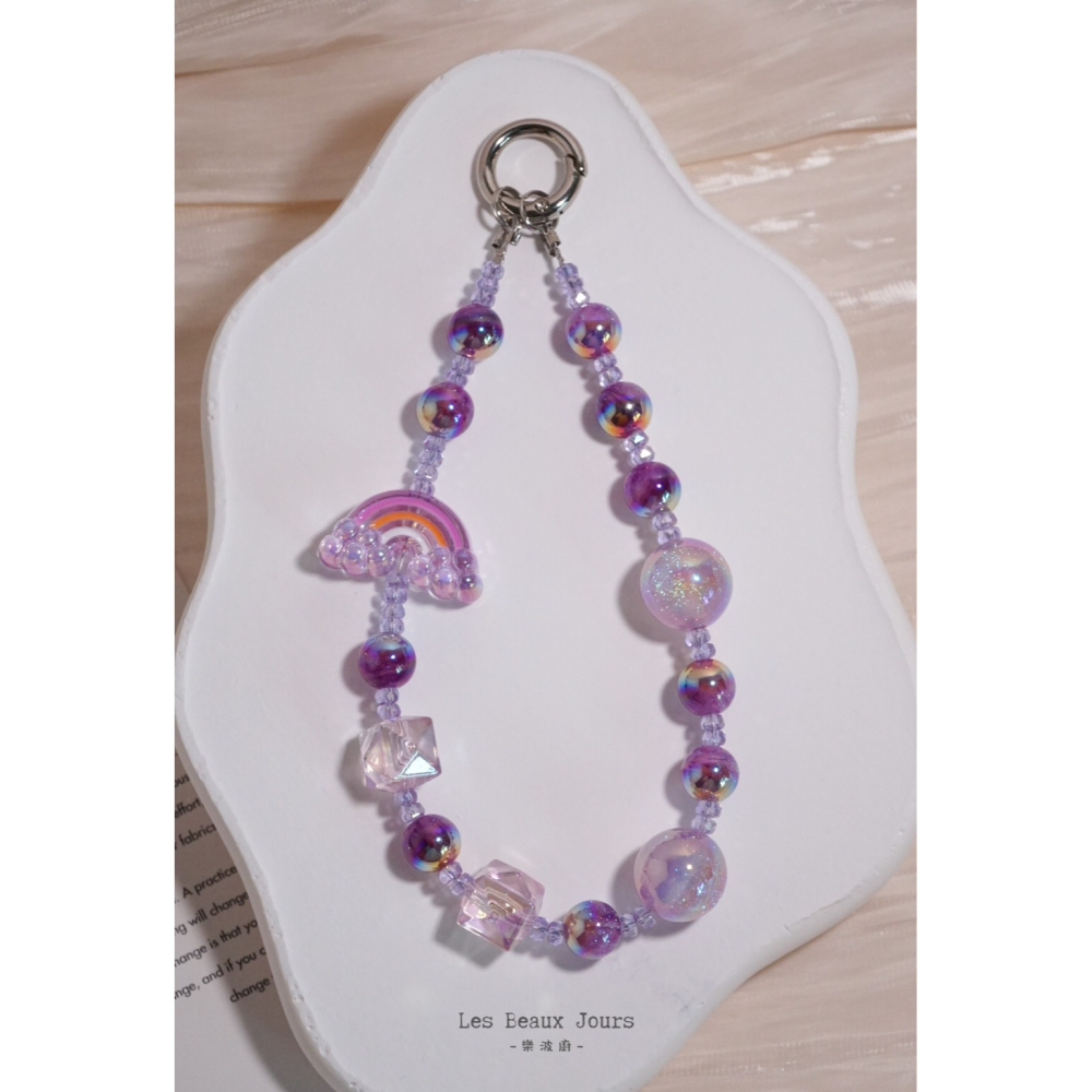 【樂波廚】《夢の虹語 》彩虹手機鍊 多色可選｜手作飾品・掛繩・包包吊飾-細節圖2