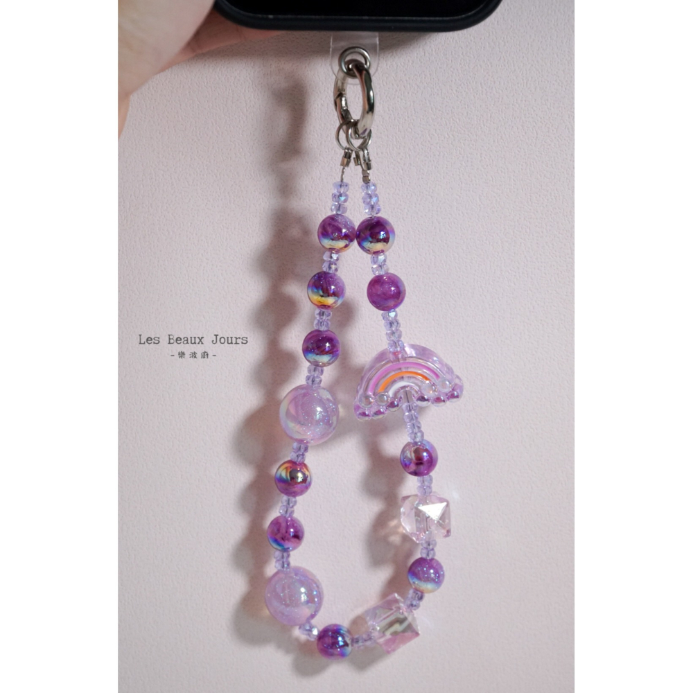 【樂波廚】《夢の虹語 》彩虹手機鍊 多色可選｜手作飾品・掛繩・包包吊飾-細節圖4