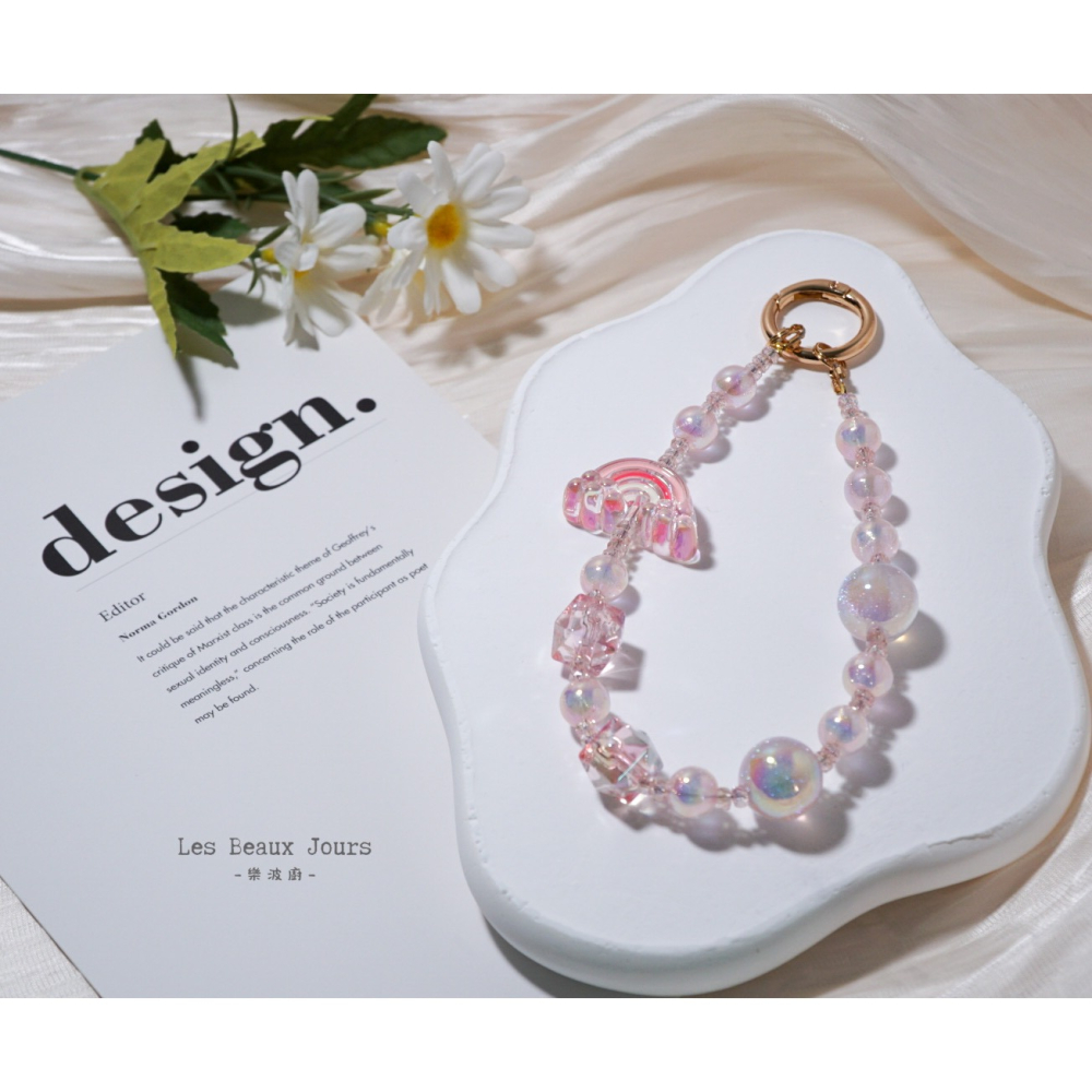 【樂波廚】《夢の虹語 》彩虹手機鍊 多色可選｜手作飾品・掛繩・包包吊飾-細節圖5