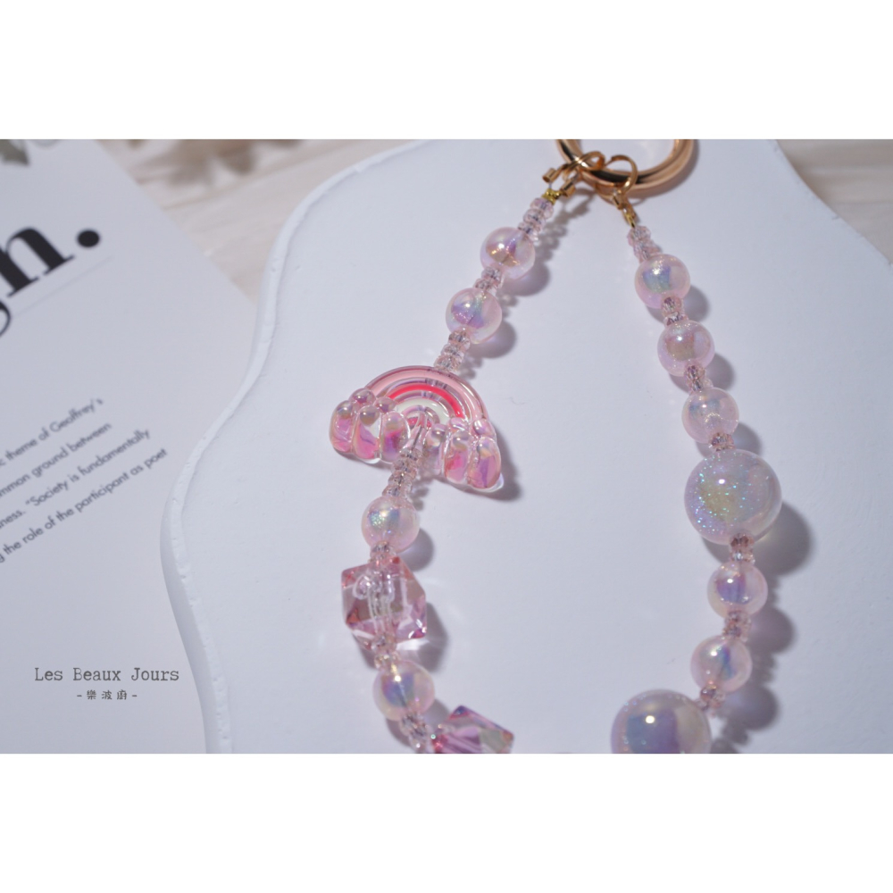 【樂波廚】《夢の虹語 》彩虹手機鍊 多色可選｜手作飾品・掛繩・包包吊飾-細節圖6