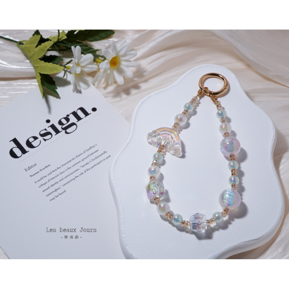 【樂波廚】《夢の虹語 》彩虹手機鍊 多色可選｜手作飾品・掛繩・包包吊飾-細節圖9