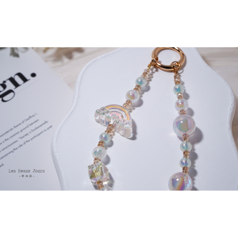 【樂波廚】《夢の虹語 》彩虹手機鍊 多色可選｜手作飾品・掛繩・包包吊飾-細節圖10