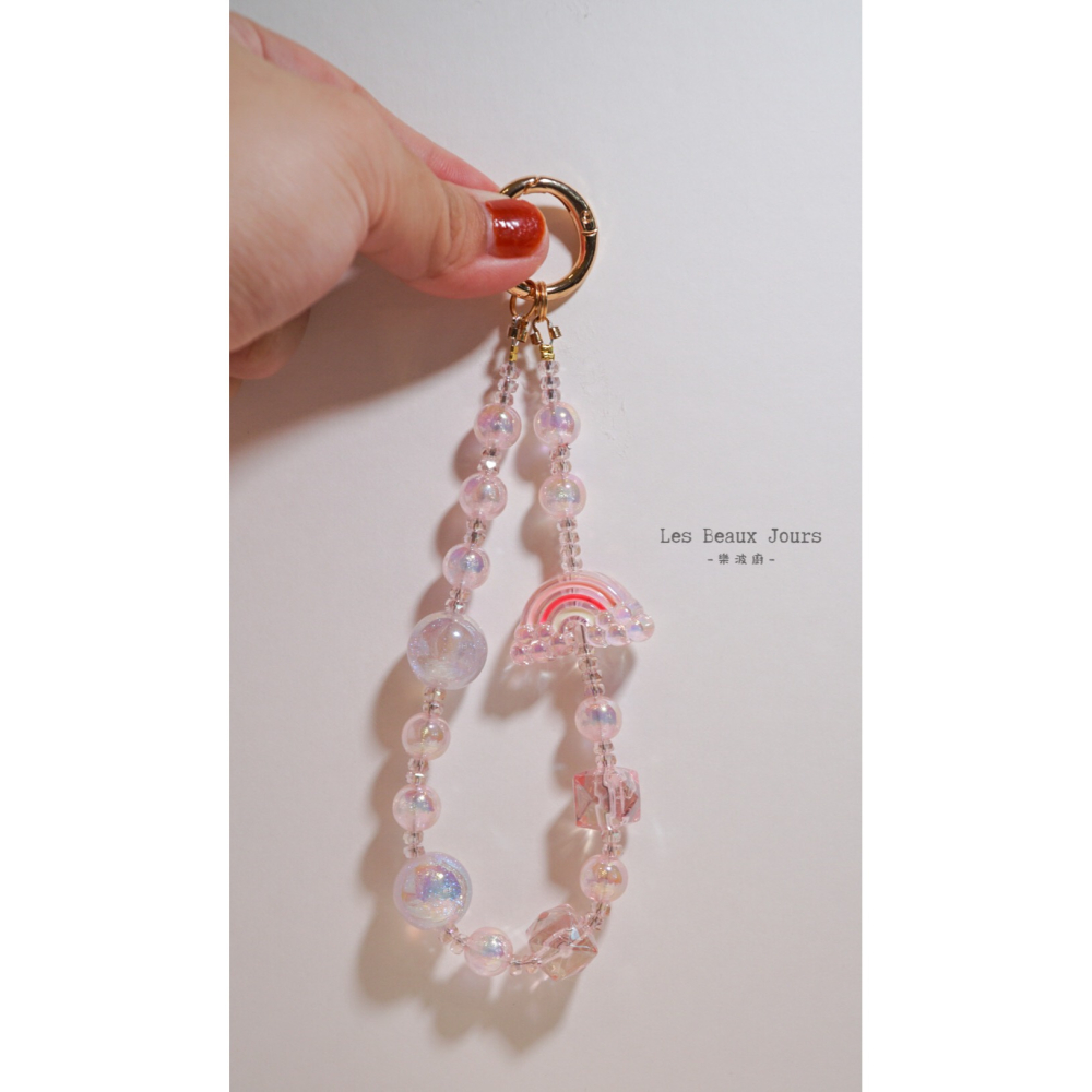 【樂波廚】《夢の虹語 》彩虹手機鍊 多色可選｜手作飾品・掛繩・包包吊飾-細節圖11