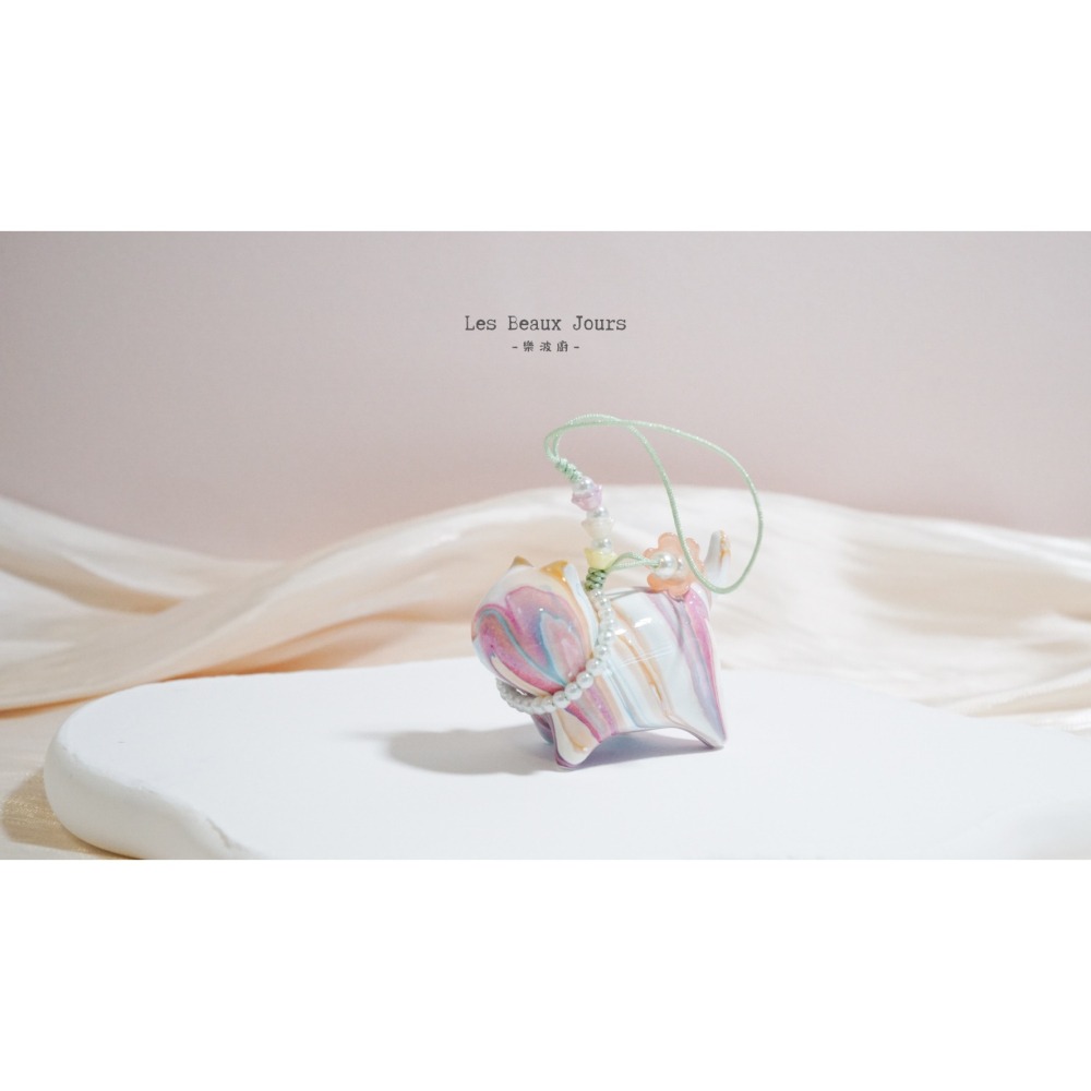 【樂波廚】彩漆喵語｜木製大漆彩繪貓咪吊飾｜三種花色・手作工藝・療癒小物-細節圖2