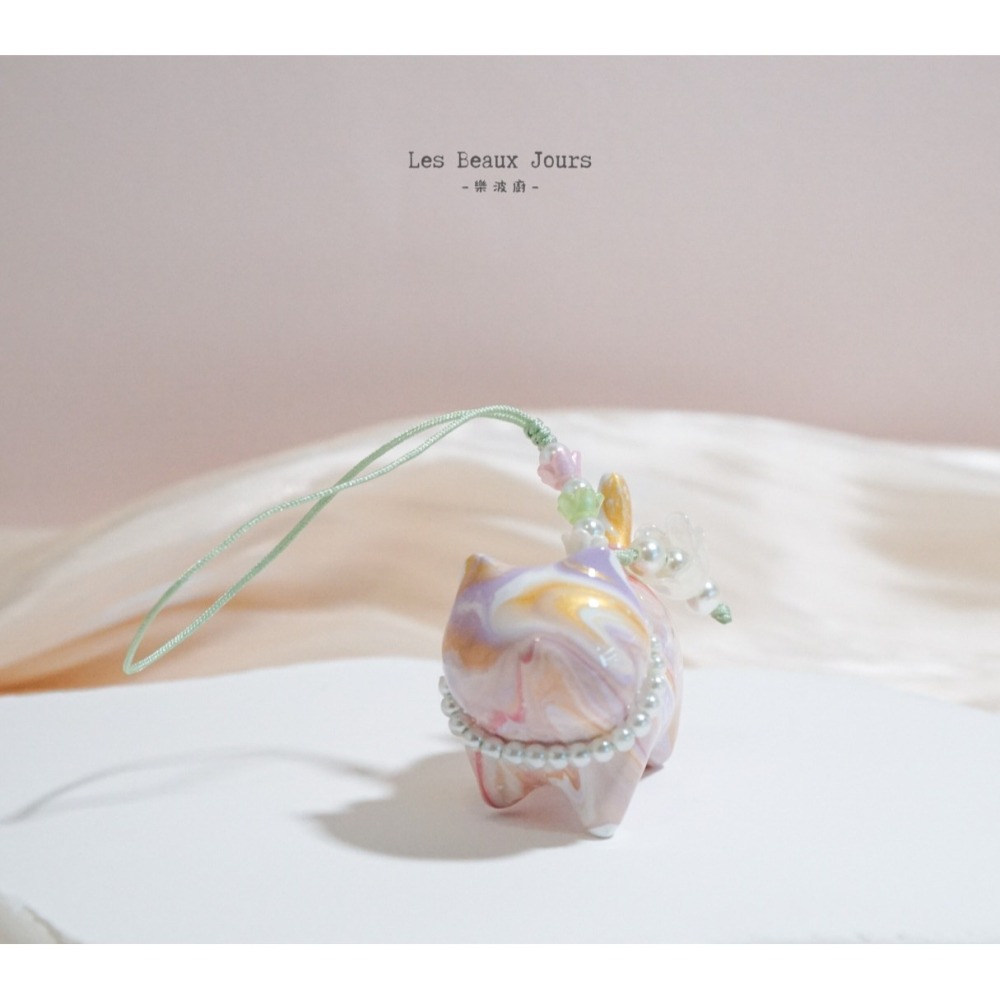 【樂波廚】彩漆喵語｜木製大漆彩繪貓咪吊飾｜三種花色・手作工藝・療癒小物-細節圖9