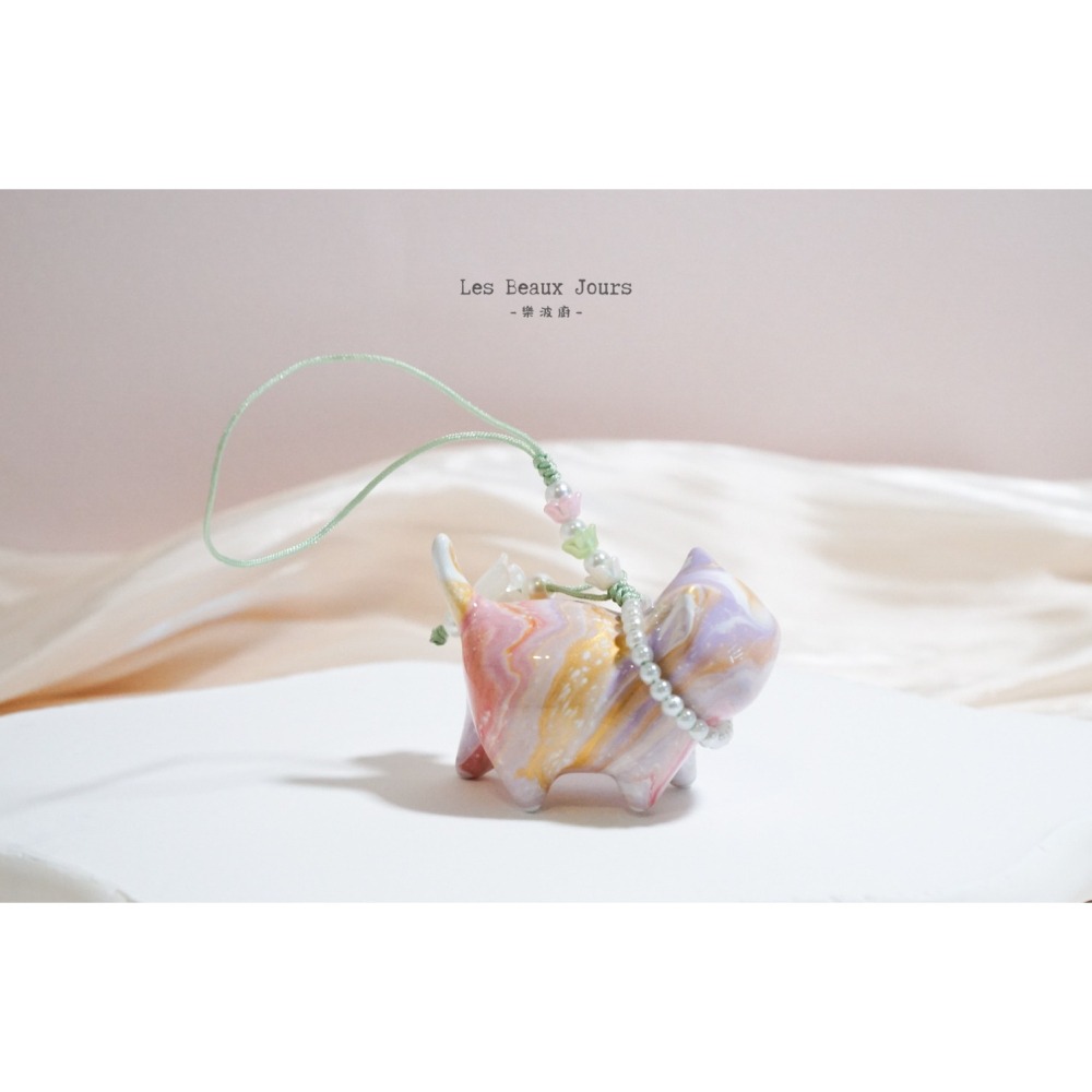 【樂波廚】彩漆喵語｜木製大漆彩繪貓咪吊飾｜三種花色・手作工藝・療癒小物-細節圖10