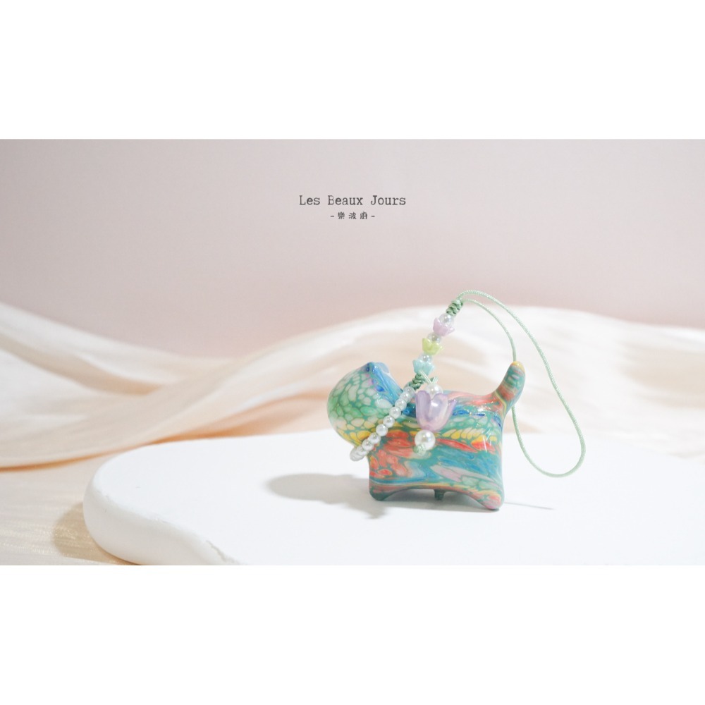 【樂波廚】彩漆喵語｜木製大漆彩繪貓咪吊飾｜三種花色・手作工藝・療癒小物-規格圖10