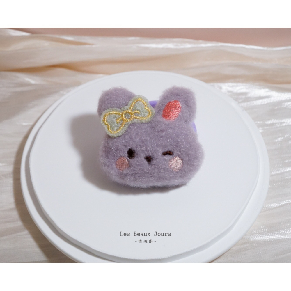 【樂波廚｜闆娘精選】蝴蝶結兔兔充棉髮圈｜五色可選｜可愛療癒 大人小孩皆可配戴-細節圖3