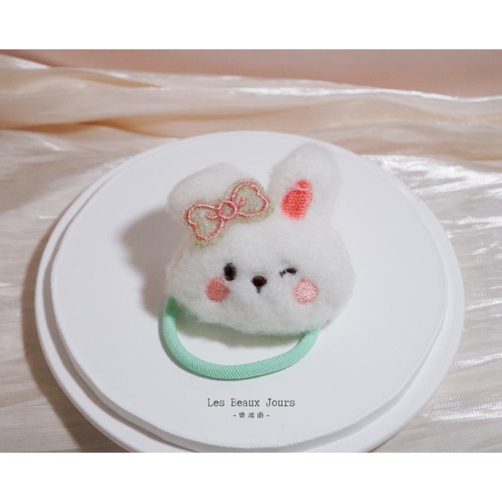 【樂波廚｜闆娘精選】蝴蝶結兔兔充棉髮圈｜五色可選｜可愛療癒 大人小孩皆可配戴-細節圖4