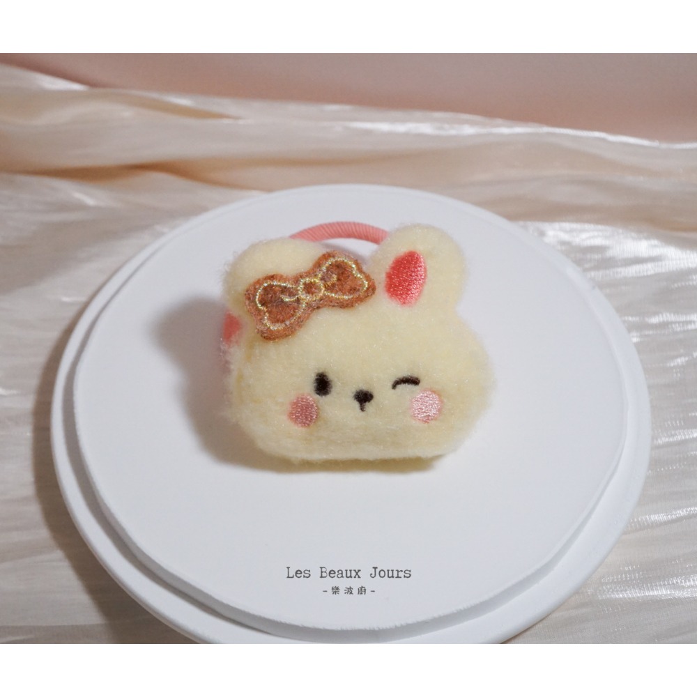 【樂波廚｜闆娘精選】蝴蝶結兔兔充棉髮圈｜五色可選｜可愛療癒 大人小孩皆可配戴-規格圖6