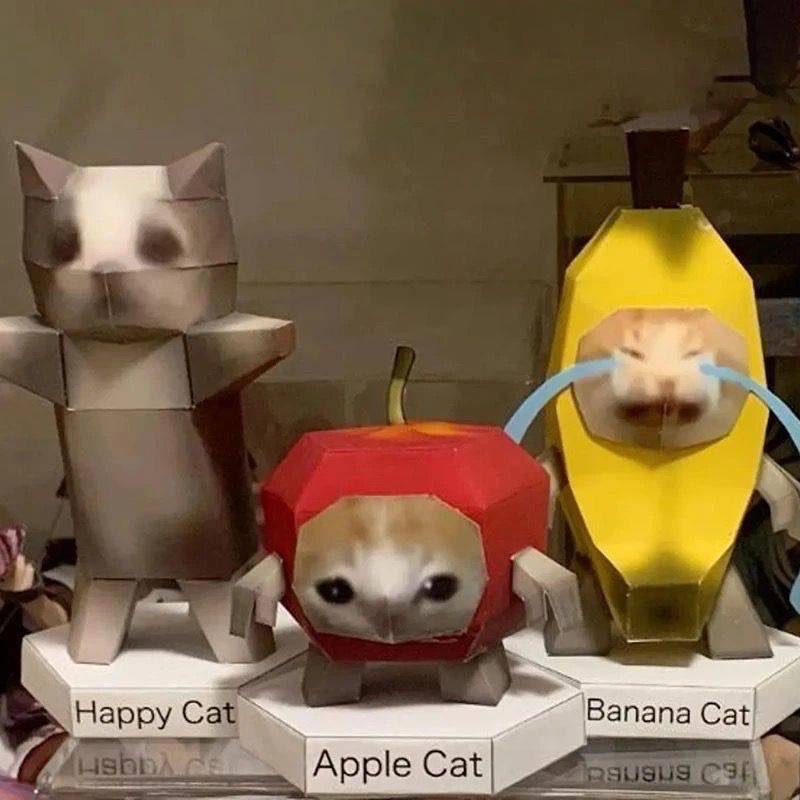 Happy/蘋果/香蕉貓一套