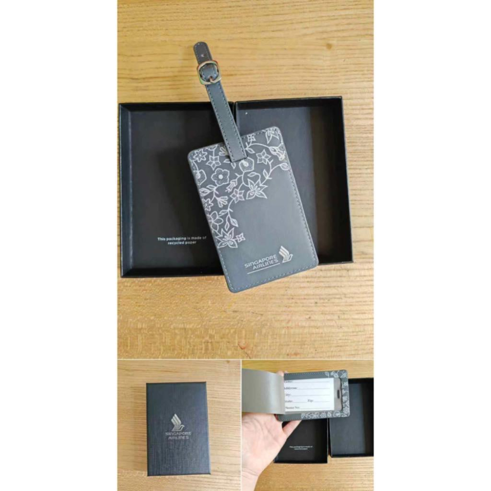 新加坡航空 新航 頸繩/行李吊牌/卡套/行李束帶 航空紀念品 Singapore Airlines 蠟染 制服花紋 周邊-細節圖2