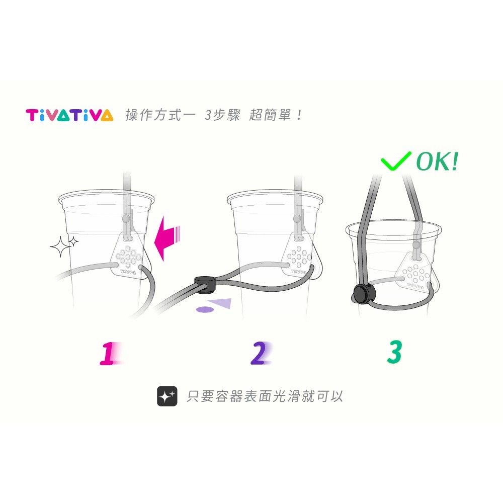 TiVATiVA環保提帶獨立組(不含收納包) 提帶長度及杯圍皆可調 飲料提帶 杯套 杯帶 杯袋 提繩 提袋-細節圖8