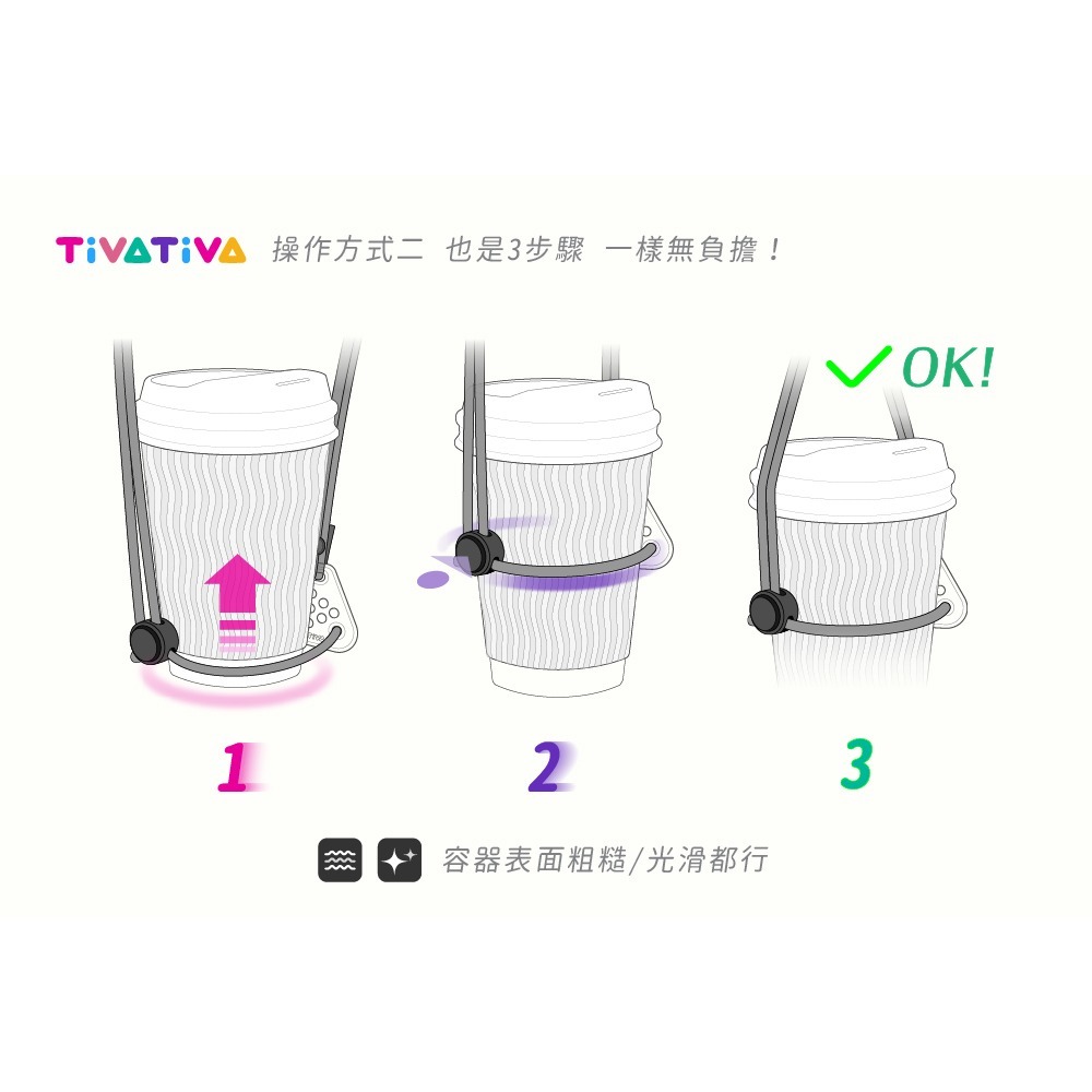 TiVATiVA環保提帶獨立組(不含收納包) 提帶長度及杯圍皆可調 飲料提帶 杯套 杯帶 杯袋 提繩 提袋-細節圖9