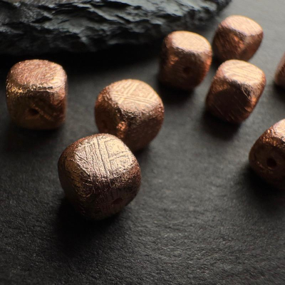 天鐵魔方 方塊 鎳鐵隕石☄️玫瑰金 6mm 配件 單珠💫