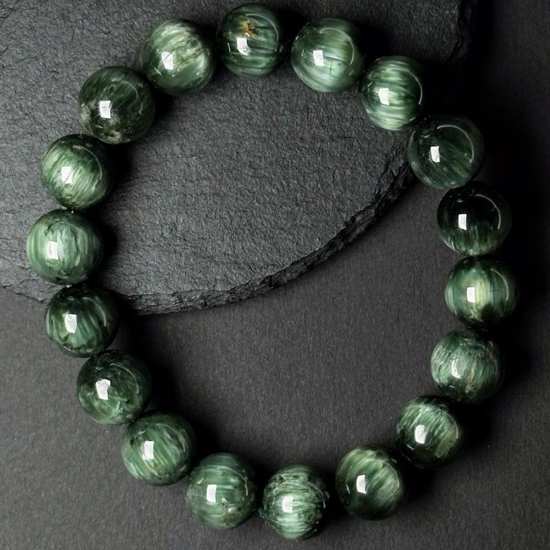 陽起石 滿料綠髮晶手珠 招財水晶-細節圖2