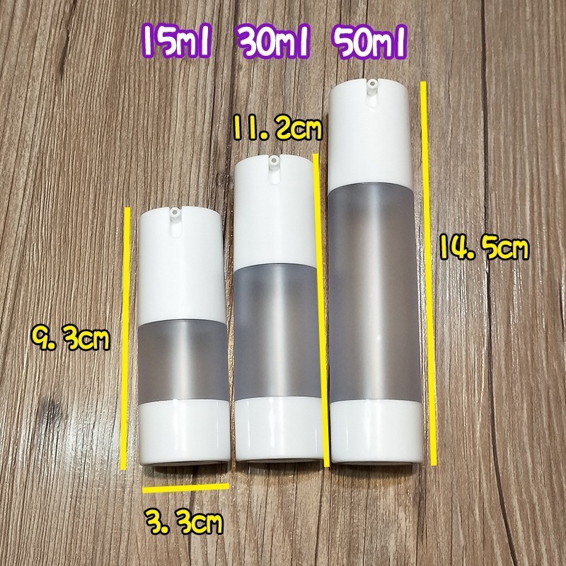 ●現貨!!真空磨砂乳液分裝瓶~平頭外置口磨砂瓶/精華液/保養品/旅行收納按壓式乳液 瓶子15ml/30ml/50ml-細節圖3