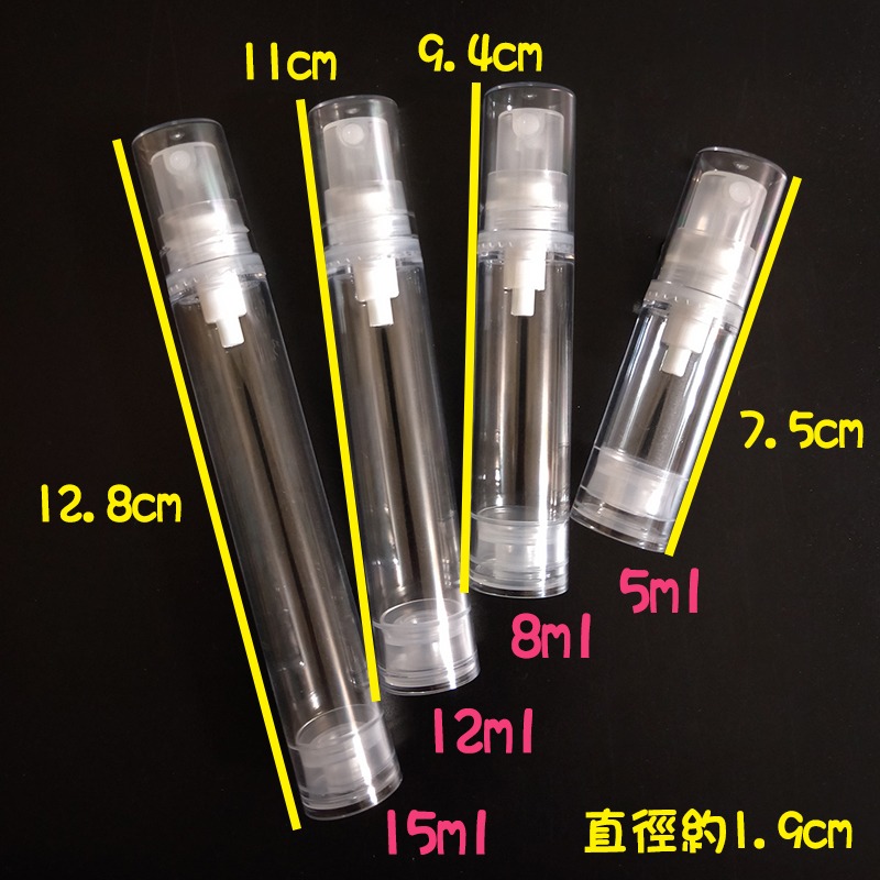 ●現貨!超可愛真空噴瓶5ml/8ml/12ml/15ml噴霧真空瓶~噴霧瓶 分裝瓶 保養品分裝/旅行收納~酒精 真空瓶-細節圖6