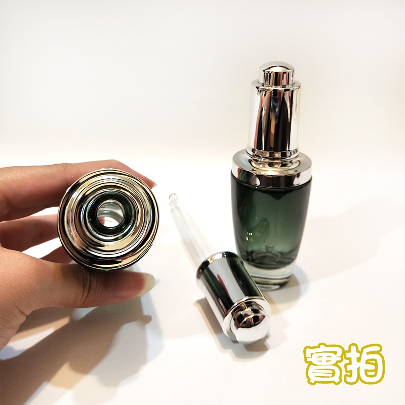 ●超美現貨~高級墨綠色漸層玻璃滴管30ml/50ml分裝空罐👍精華液/精油/安瓶/超導精華 空瓶收納 滴瓶 小黑瓶-細節圖2