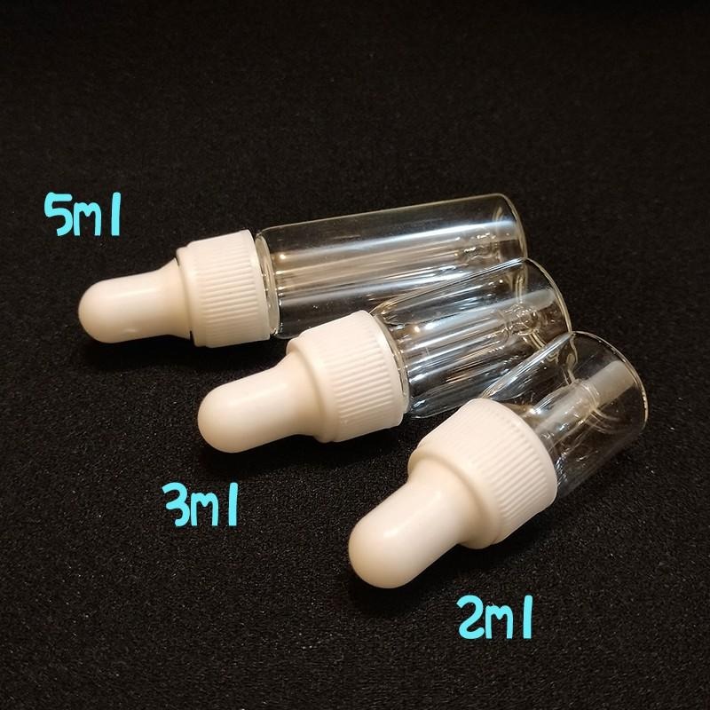 ●熱銷推薦!2ml/3ml/5ml白色玻璃滴管瓶●透明瓶身滴瓶~精華液/安瓶~出國旅遊分裝空瓶收納 白色滴管 分裝瓶-細節圖5