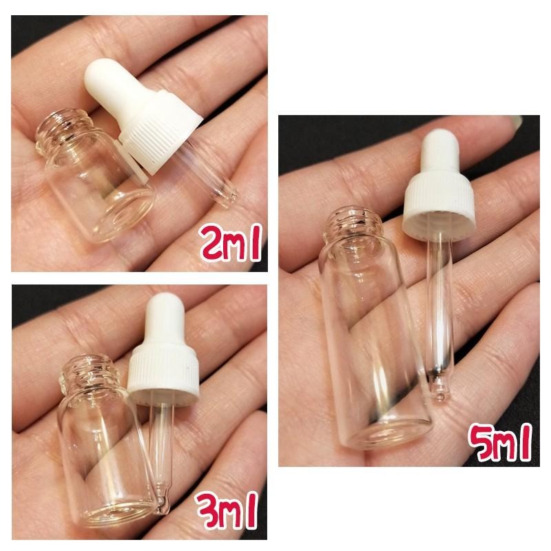 ●熱銷推薦!2ml/3ml/5ml白色玻璃滴管瓶●透明瓶身滴瓶~精華液/安瓶~出國旅遊分裝空瓶收納 白色滴管 分裝瓶-細節圖6