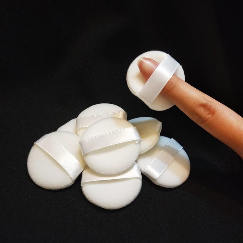 ●現貨!!Q款小白絲絨觸感蜜粉粉撲●蜜粉 絲絨觸感滑順 化妝專業海綿粉撲 美妝耗材 美妝工具 實拍 墊妝工具新秘必備-細節圖4