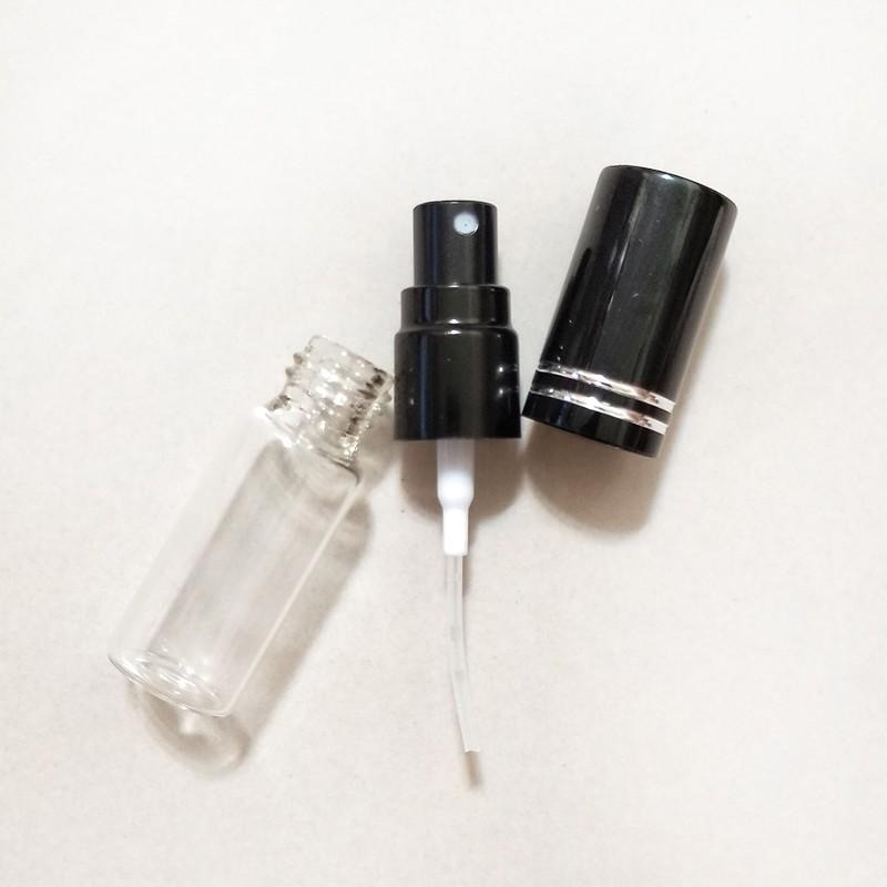 ●現貨!!黑色蓋圓瓶身香水分裝圓形玻璃噴霧5ml空瓶●玻璃瓶身附黑色蓋子~香水香氛小瓶裝分裝用空罐/放包包攜帶方便噴瓶-細節圖5