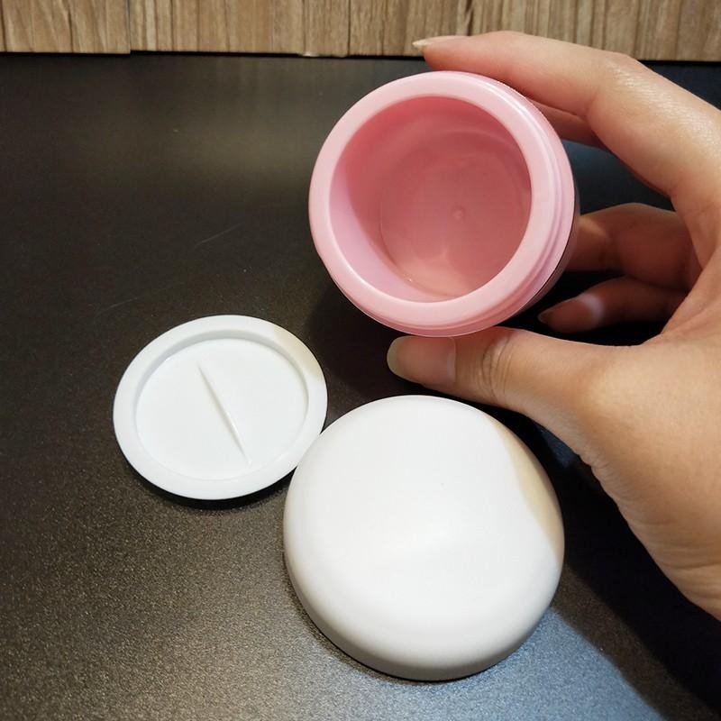 ●50g/100g粉色雙層磨砂面霜空罐 pp材質附墊片●塑膠瓶身 乳霜類 分裝罐 膏霜罐 膏瓶 護髮霜 潤絲 圓肩-細節圖2