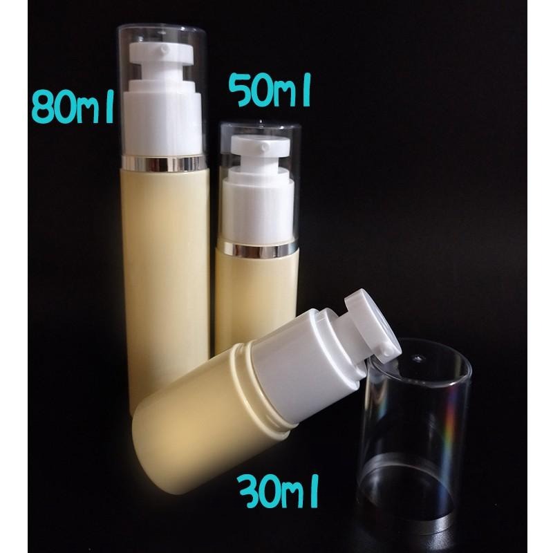 ●現貨!可愛療癒米黃色乳液按壓瓶透明空瓶●塑膠瓶身~乳液 體乳 精華分裝空瓶攜帶方便 壓瓶30ml/50ml/80ml-細節圖2