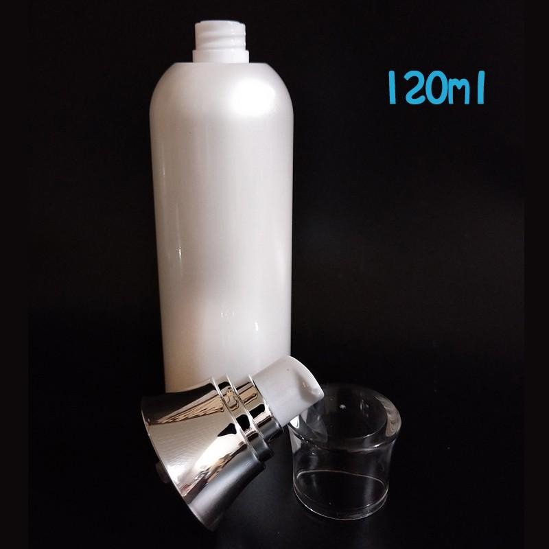 ●現貨大容量!!高級珠光白瓶身真空不殘留乳液分裝瓶~30ml/120ml精華液/保養品/旅行收納按壓式乳液 實拍 體乳-細節圖5