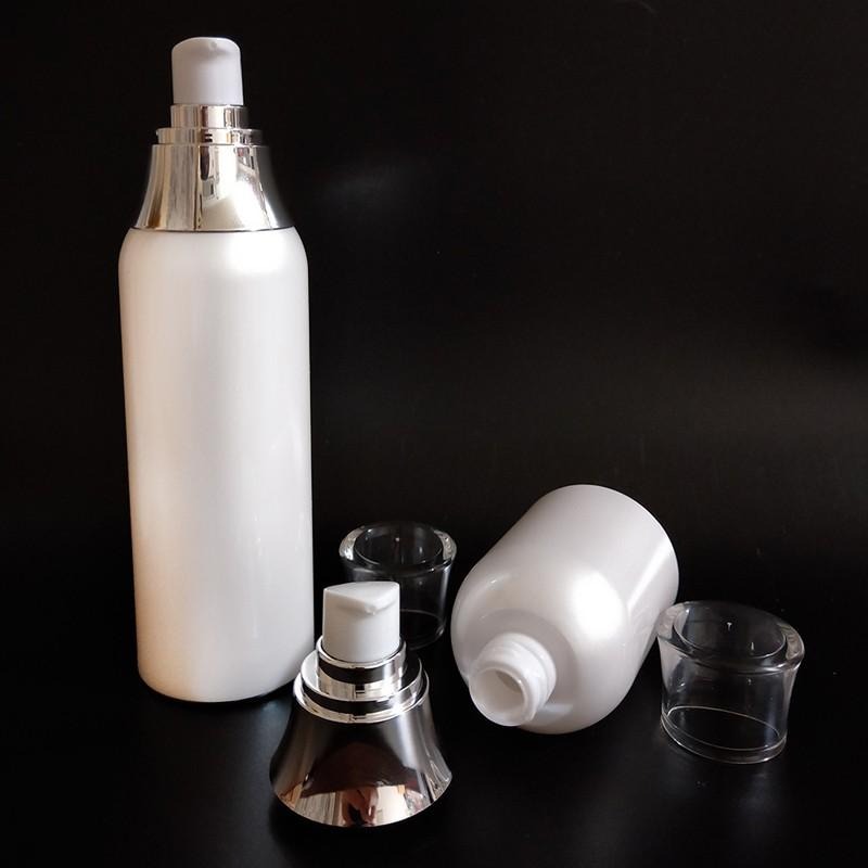 ●現貨大容量!!高級珠光白瓶身真空不殘留乳液分裝瓶~30ml/120ml精華液/保養品/旅行收納按壓式乳液 實拍 體乳-細節圖8