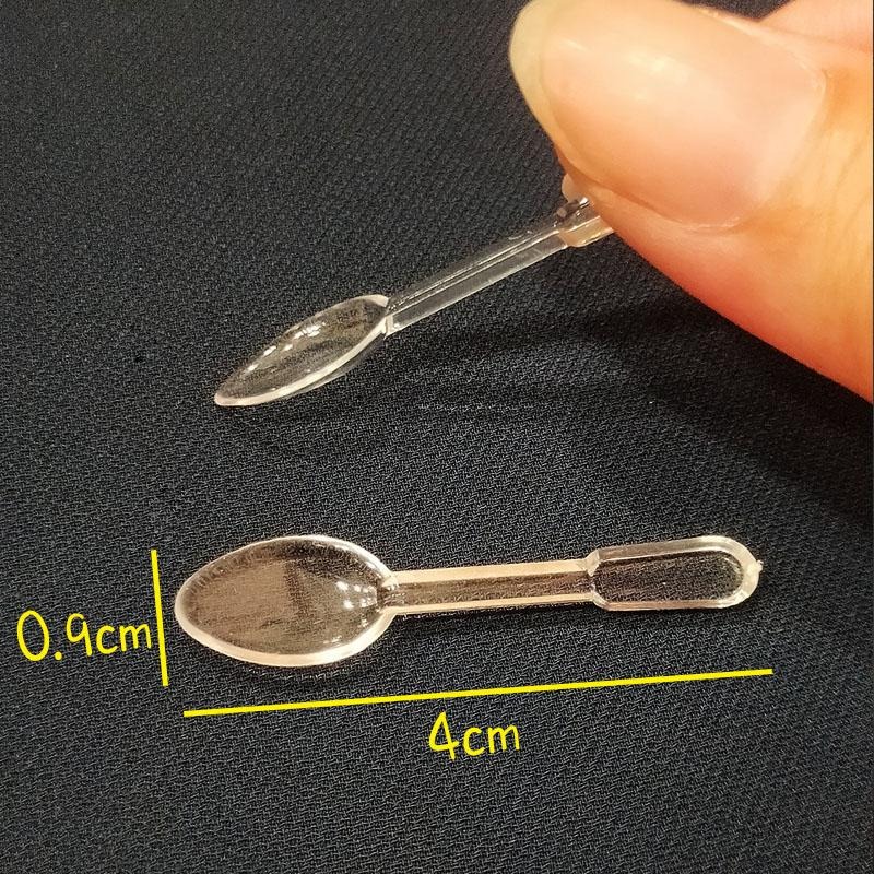 ●新品!!0.1克超迷你透明湯匙 藥粉勺 迷你匙 小容器可放●粉末 旅遊攜帶 藥粉 挖勺 湯匙 袖珍 粉末勺 獨立包裝-細節圖4