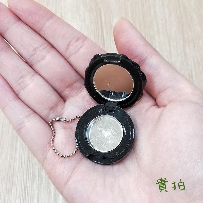 ●粉色新上市!!高質感單格黑色玫瑰造型掀蓋式附鏡子口紅攜帶分裝盒●帶鏡口紅盤/攜帶工具/收納盒 空盒 圓珠鍊可當鑰匙圈-細節圖5