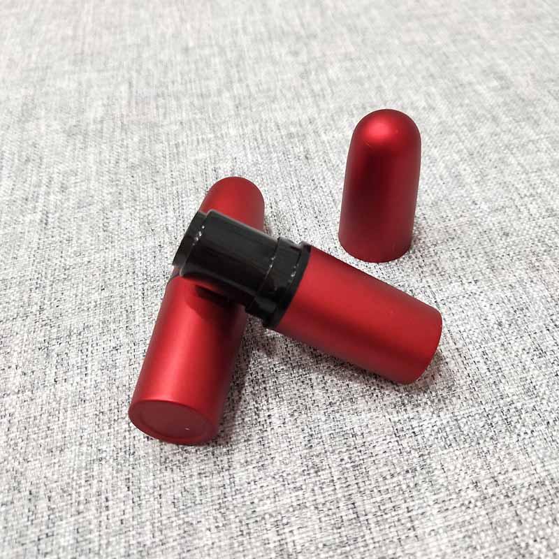 💄新品!!高質感DIY紅色磨砂子彈型口紅管空盒●手工自製空管/化妝品/唇管/唇膏/實拍/口徑12.1mm 子彈頭 彈頭-細節圖3