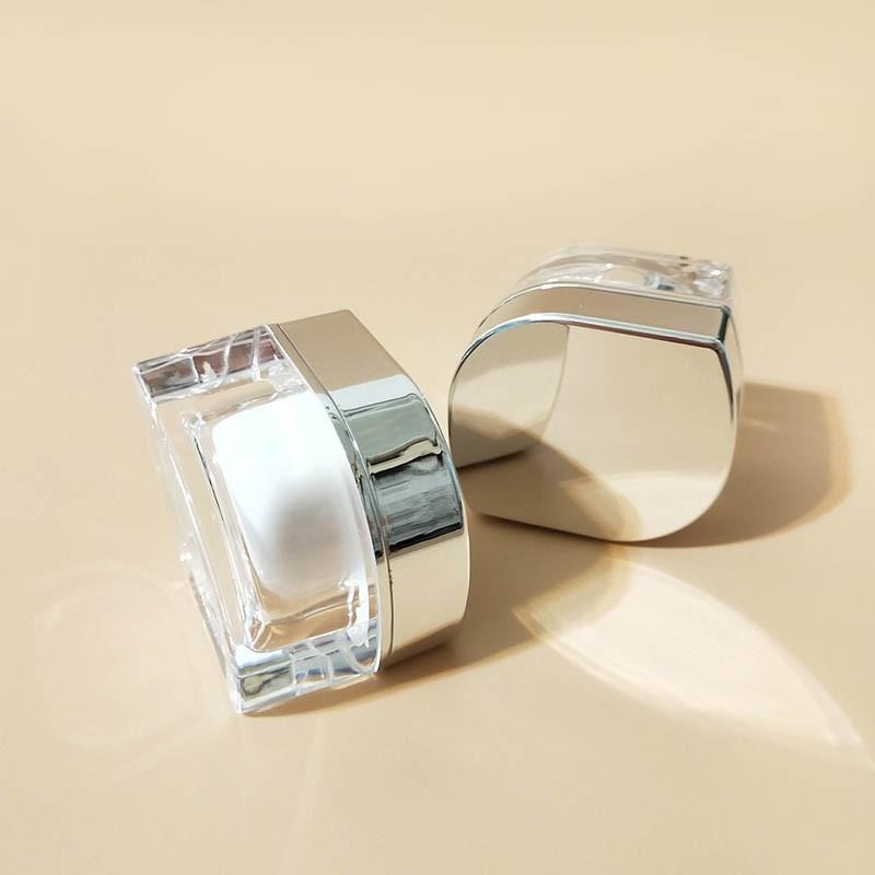 ●美到爆!!10g銀色鏡面蓋雙層壓克力眼霜罐/面霜空罐/膏霜瓶●空罐 膏霜罐 膏瓶 乳霜類 分裝收納 空瓶 分裝瓶-細節圖3