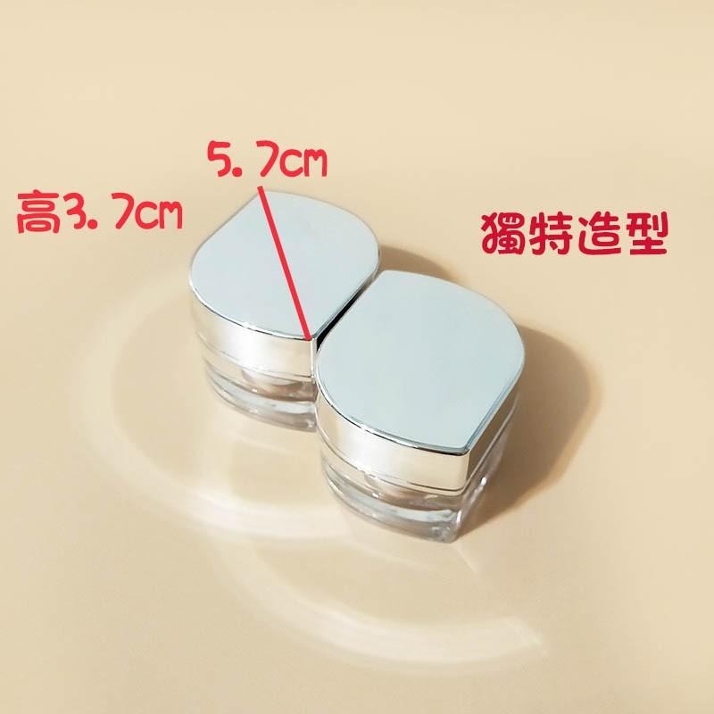 ●美到爆!!10g銀色鏡面蓋雙層壓克力眼霜罐/面霜空罐/膏霜瓶●空罐 膏霜罐 膏瓶 乳霜類 分裝收納 空瓶 分裝瓶-細節圖4