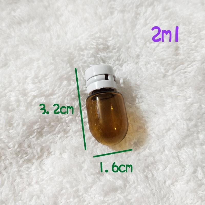 ●現貨!!茶色玻璃2ml拉環式香水精油分裝空瓶●白色卡口蓋玻璃瓶身附拉環蓋~試香瓶 小樣品試用空罐 分裝瓶 膠囊造型-細節圖6