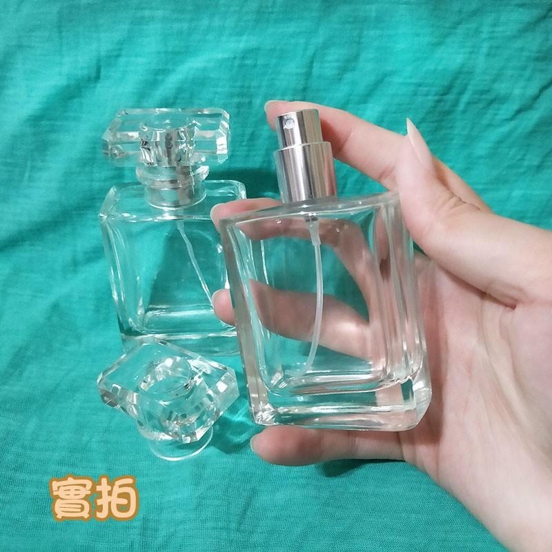 ●大容量!!方形玻璃噴霧50ml透明香水空瓶●玻璃瓶 細緻噴頭 分裝瓶 香水瓶~香氛液體分裝空罐/小香 香水專用噴瓶-細節圖5