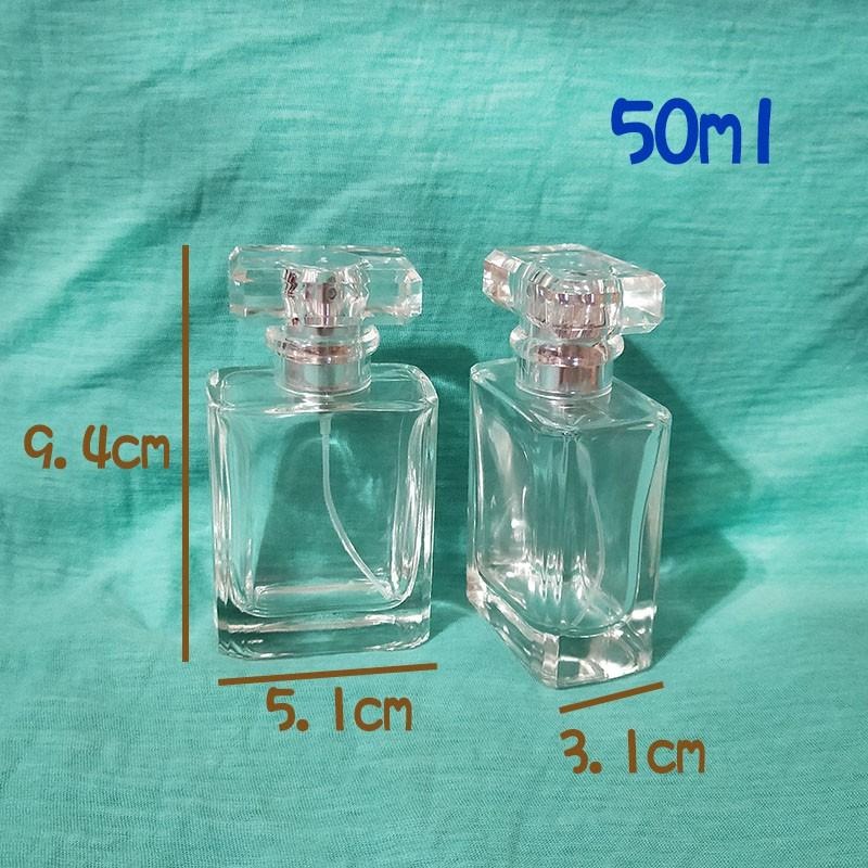 ●大容量!!方形玻璃噴霧50ml透明香水空瓶●玻璃瓶 細緻噴頭 分裝瓶 香水瓶~香氛液體分裝空罐/小香 香水專用噴瓶-細節圖6