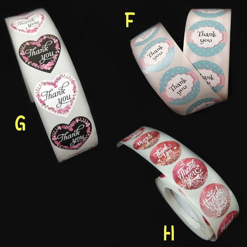 ●好用推薦!一捲500入感謝貼紙●多款式可挑 手作貼紙 包裝貼紙 烘焙貼紙 2.5cm 婚禮用品 貼紙 謝謝貼紙 燙金-細節圖6