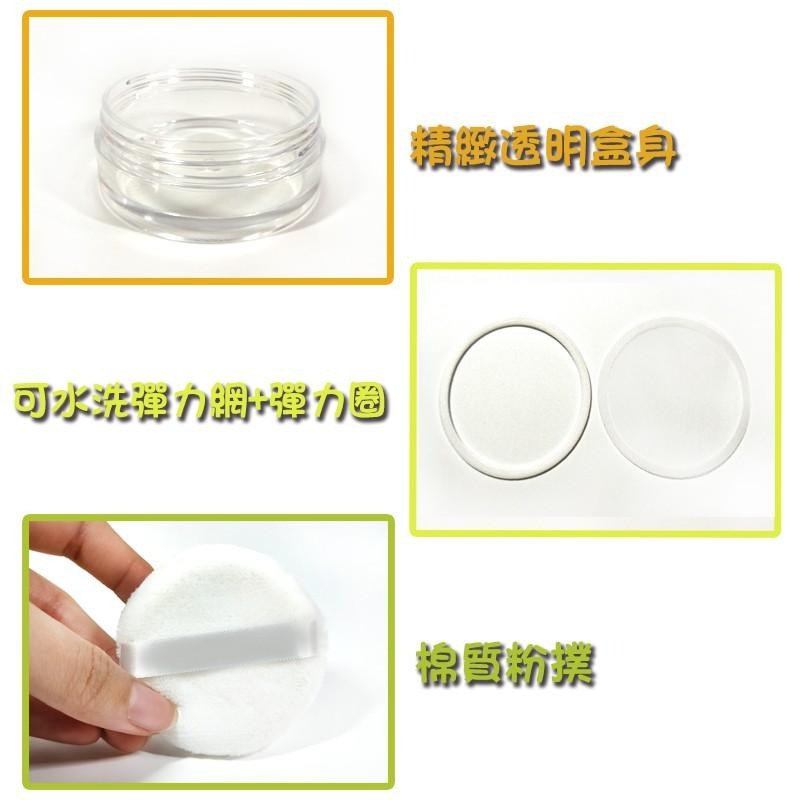 ●熱銷!!可水洗網子😀高級霧面帶鏡黑色蜜粉散粉盒20g●蜜粉盒 附棉質粉撲 彈力網 現貨 分裝盒 空盒 可水洗彈性網-細節圖4