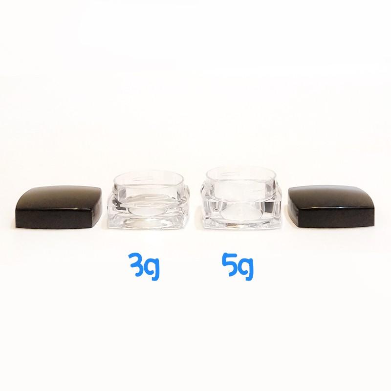 ●現貨!!3g/5g黑色方形小容量空盒●化妝品 保養品 多用途收納盒 3克 5克 實拍 空盒 空瓶 小容量 黑蓋-細節圖4