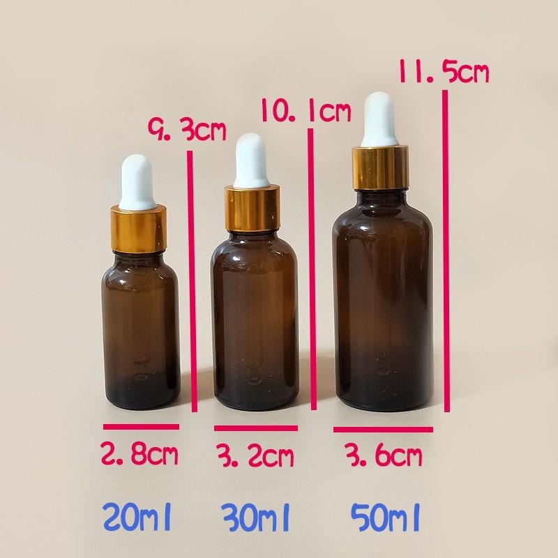 ●20ml 30ml 50ml~茶色玻璃滴管分裝空瓶 滴管瓶精華液/精油/安瓶 空瓶分裝 滴瓶 棕色 分裝瓶-細節圖4
