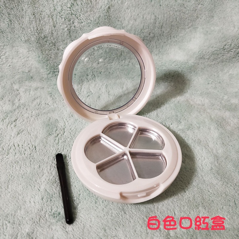 ●超可愛現貨!!白色花瓣五格雙層口紅盒~附鋁格唇刷~~高質感帶鏡口紅攜帶分裝空盒●填裝小物/多色攜帶/收納/唇膏-細節圖3