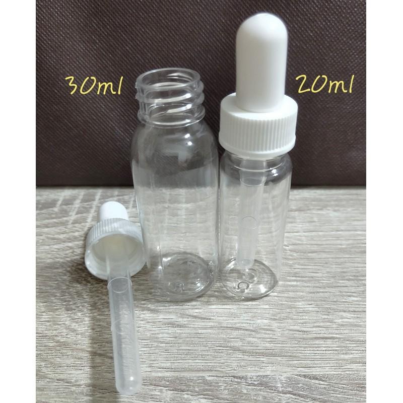 ●熱銷!!20ml/30ml透明塑膠滴管瓶●白色滴管有刻度滴瓶~保養品~旅行分裝空瓶收納 滴管 分裝-細節圖4